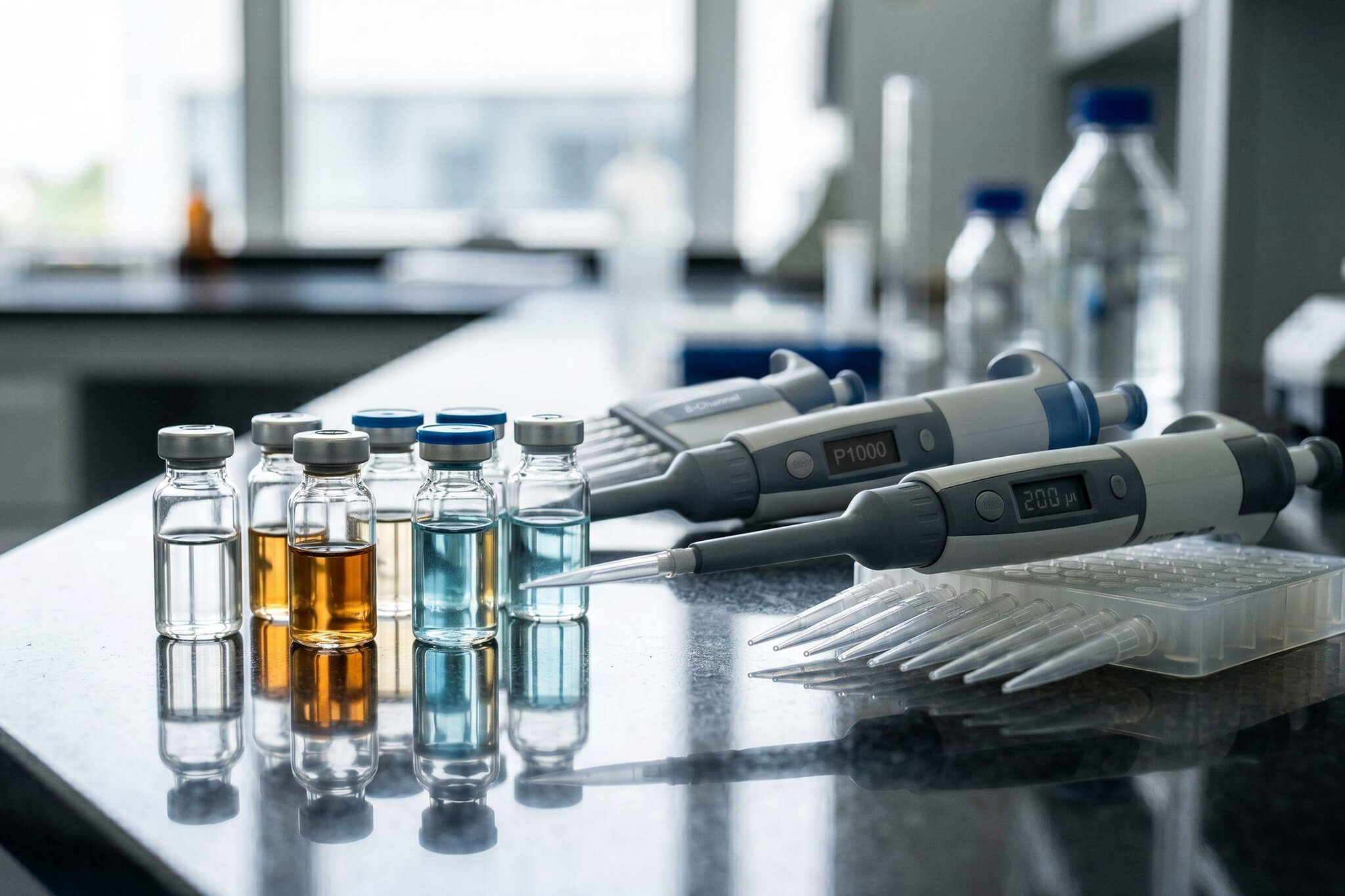 Laboratory vials and equipment